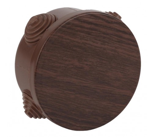 Коробка распределительная открытой установки КОР (дуб) 65х40мм с гермовводами 4 вх. IP54 (60/2160)  Б0043232  ЭРА