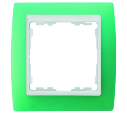 Simon 82 Рамка декоративная, 4 поста, S82, изумрудный-белый  82643-65  Simon
