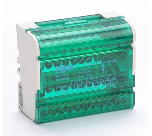 Кросс-модуль на DIN-рейку 4х11 групп, 125А ШН-103   32018DEK  DEKraft