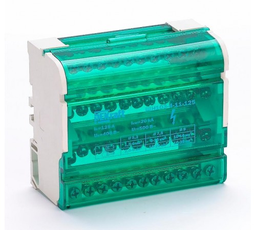 Кросс-модуль на DIN-рейку 4х11 групп, 125А ШН-103   32018DEK  DEKraft