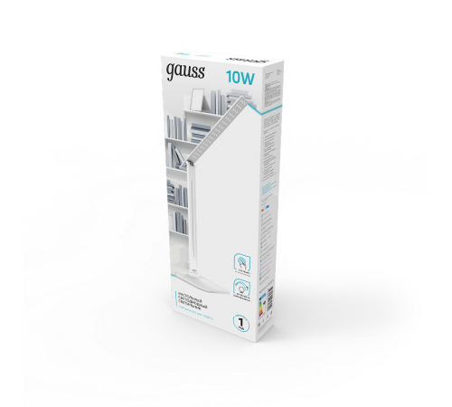 Светильник настольный GTL201 10W 580lm 4000K 170-265V белый диммируемый LED 1/10/40  GT2011  Gauss