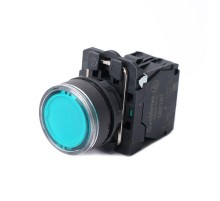Кнопка SB5 с подсвет в сборе модуль 22мм зеленая пластик 230-240ВAC 1НО  SB5AW33M1  SE
