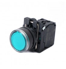 Кнопка SB5 с подсвет в сборе модуль 22мм зеленая пластик 230-240ВAC 1НО  SB5AW33M1  SE