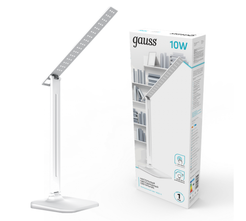 Светильник настольный GTL201 10W 580lm 4000K 170-265V белый диммируемый LED 1/10/40  GT2011  Gauss