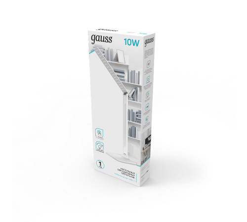 Светильник настольный GTL201 10W 580lm 4000K 170-265V белый диммируемый LED 1/10/40  GT2011  Gauss