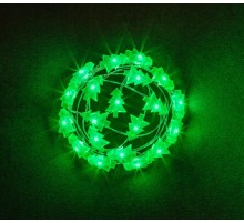 Гирлянда световая  NGF-DM002-20G-2AA-зеленые ёлочки  14050  Navigator