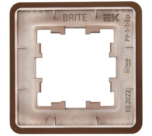 BRITE Рамка 1-ая РУ-1-1-Бр металл коричневый RE AL  BR-M12-M-21-K30  IEK