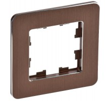 BRITE Рамка 1-ая РУ-1-1-Бр металл коричневый RE AL  BR-M12-M-21-K30  IEK