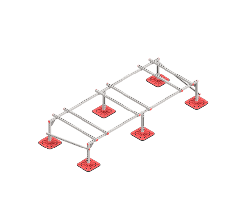 Опорная конструкция для установки оборудования TECHNORAPTOR FOOT 3000х1200 тип 2  KM-TR-F-SSEI-3000-1200-2  КМ - профиль