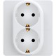 Inspiria Белый Розетка 2-ая с заземлением С/У 16А с рамкой  673750  Legrand