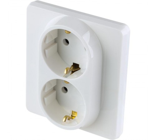 Inspiria Белый Розетка 2-ая с заземлением С/У 16А с рамкой  673750  Legrand