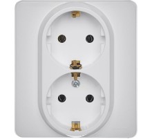 Inspiria Белый Розетка 2-ая с заземлением С/У 16А с рамкой  673750  Legrand