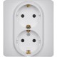Inspiria Белый Розетка 2-ая с заземлением С/У 16А с рамкой  673750  Legrand