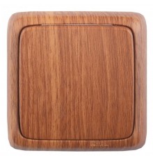 Выключатель открытой установки, одноклавишный, с изолирующей пластиной, цвет дуб  ВА16-113-05  HEGEL