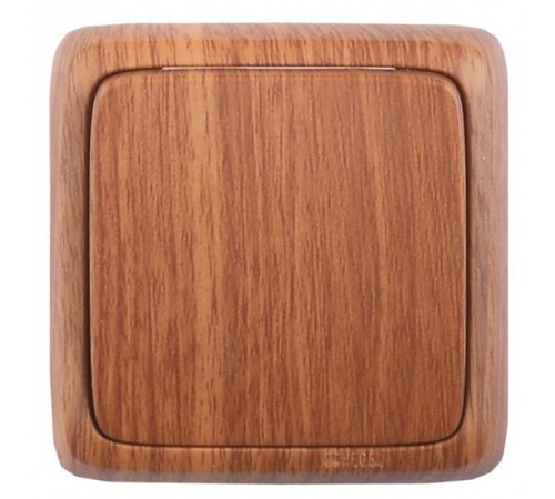 Выключатель открытой установки, одноклавишный, с изолирующей пластиной, цвет дуб  ВА16-113-05  HEGEL