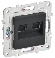 SKANDY Розетка компьютерная двойная RJ45 кат.6 SK-K04G графит  SK-K20-2-K53  IEK