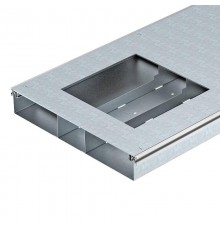 Секция кабель-канала OKA-T с крышками для установки 3 лючков GES9, 2400x400x65 мм (сталь)  7402226  OBO Bettermann