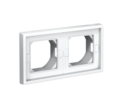 ArtGallery Белый Рамка 2-постовая IP44,  БЕЛЫЙ  GAL440102  SE