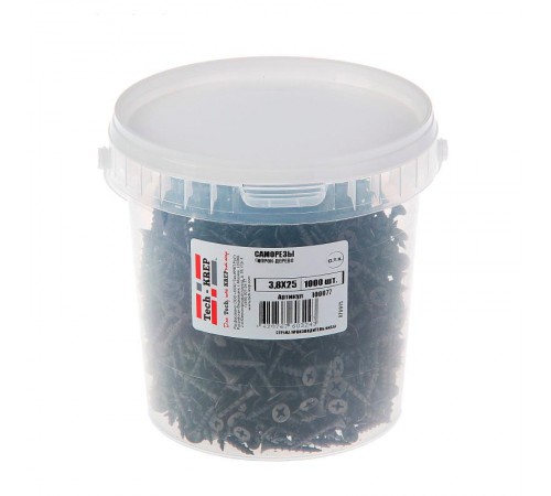 Саморез ШСГД 3,8х25 (1000 шт) - ведро ( 1,288 кг)  100077  Tech-KREP