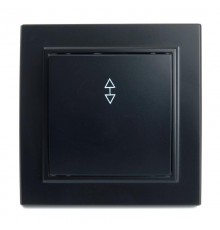 Выключатель (переключатель) электрический 1-клавишный, серия Эрна, PSW10-9005-03, черный  39619  STEKKER