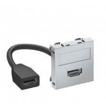 Мультимедийная рамка HDMI Modul45 (серебристый) (MTG-HD F AL1)  6104832  OBO Bettermann