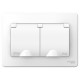 Blanca Белый С/У Розетка 2-ая с заземлением со шторками IP44, 16А, 250В  BLNRS441121  SE