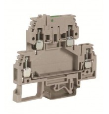 DSS.4, зажим с 2 уровнями, верхний разъединяемый 4 кв.мм бежевый  ZDS400  DKC