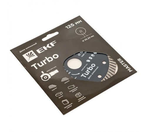 Диск алмазный Turbo (125х22.23 мм) Master  dd-125t  EKF