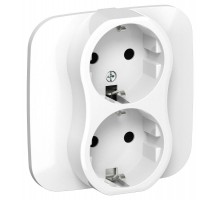 FLITE Розетка 2-ая с заземлением без шторок быстрозажимные клеммы 16А РС12-1-А-ФлБ белый  FI-R21A-16-1-K01  IEK