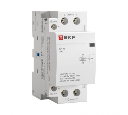 Контактор модульный КМ 40А 2NО (2 мод.) EKF PROxima  km-2-40-20  EKF