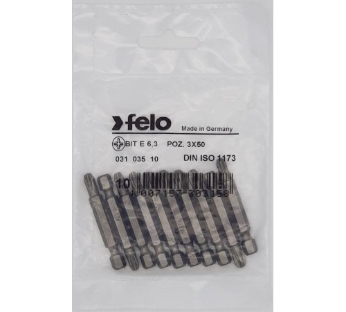 Бита крестовая серия Industrial PZ 3X50, 10 шт  03103510  Felo