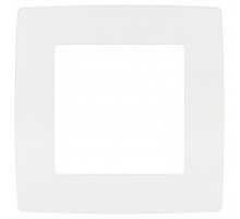 Рамка для розеток и выключателей ЭРА Серия 12 12-5001-01М на 1 пост, белый матовый   Б0065734  ЭРА
