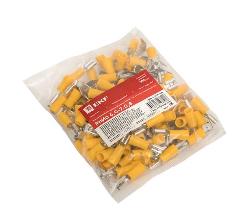 Разъем плоский изолированный ответвительный РпИо 6,0-7-0,8 (100шт.) EKF PROxima  rpio-6,0-7-0,8  EKF
