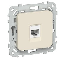 FLITE Розетка компьютерная RJ45 кат.5Е UTP РК5е-1-0-ФлСл сливочный  FI-K12-1-K86  IEK