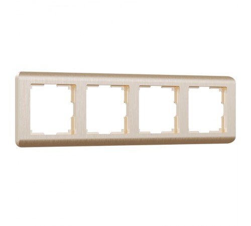 W0042111/ Электроустановочные изделия - Рамка на 4 поста (шампань)a051285  Werkel