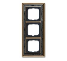 Рамка 3-постовая, серия Династия, Латунь античная, черная роспись  1754-0-4597   2CKA001754A4597  ABB