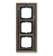 Рамка 3-постовая, серия Династия, Латунь античная, черная роспись  1754-0-4597   2CKA001754A4597  ABB