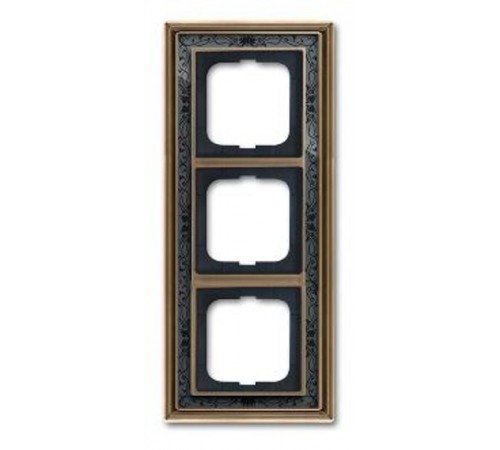 Рамка 3-постовая, серия Династия, Латунь античная, черная роспись  1754-0-4597   2CKA001754A4597  ABB