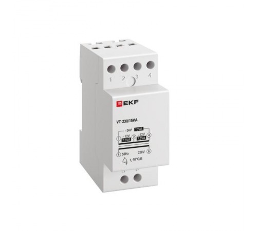 Трансформатор звонковый модульный BT-230В/12-12В 15ВА EKF PROxima  bt-230/15va  EKF