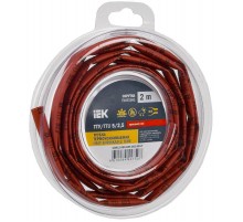 Трубка термоусадочная ТТУ нг-LS 5/2,5 красная (2м/упак) IEK  UDR12-005-D25-002-K04-T  IEK