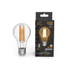 Лампа светодиодная Filament А70 22W 2000lm 2700К Е27 LED 1/10/40  102902122  Gauss