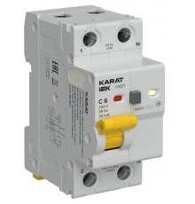 KARAT УЗДП с АВДТ 1P+N C 6А 30мА тип A  KA-DP12-1-006-C-030-A  IEK