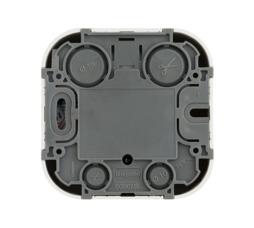 Quteo Белый Адаптер для 1 или 2 розеток RJ45 Keystone  782226  Legrand