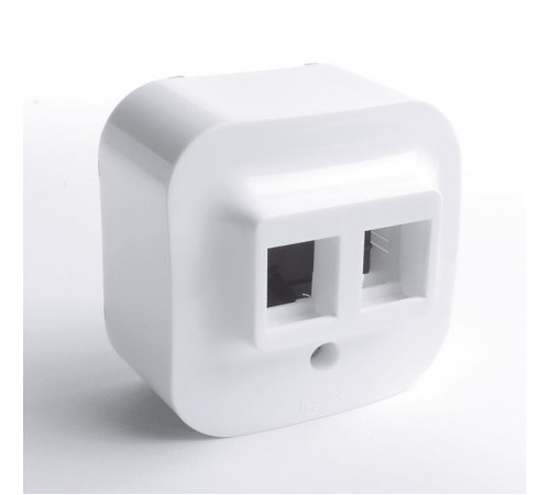 Quteo Белый Адаптер для 1 или 2 розеток RJ45 Keystone  782226  Legrand