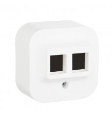 Quteo Белый Адаптер для 1 или 2 розеток RJ45 Keystone  782226  Legrand