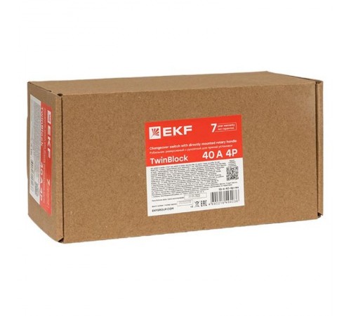 Рубильник 250A 4P без рукоятки управления TwinBlock  tb-s-250-4p  EKF