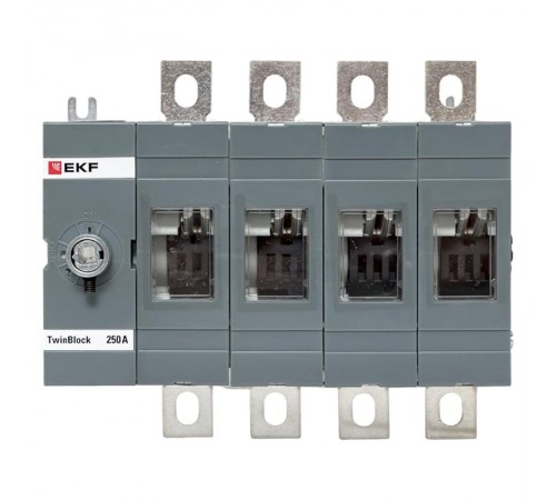 Рубильник 250A 4P без рукоятки управления TwinBlock  tb-s-250-4p  EKF