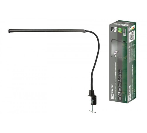 Светильник светодиодный струбцина СН-40, гибкий, сенс-димм, 220 В, 10 Вт, 5000 К, черный,  SQ0337-0163  TDM