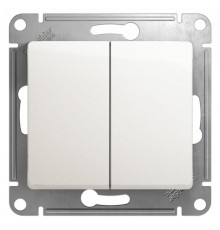 Glossa Перламутр Выключатель 2-клавишный, сх.5, 10АХ  GSL000651  SE