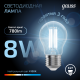 Лампа светодиодная Black LED Filament A60 E27 8W 780lm 4100К  102802208  Gauss